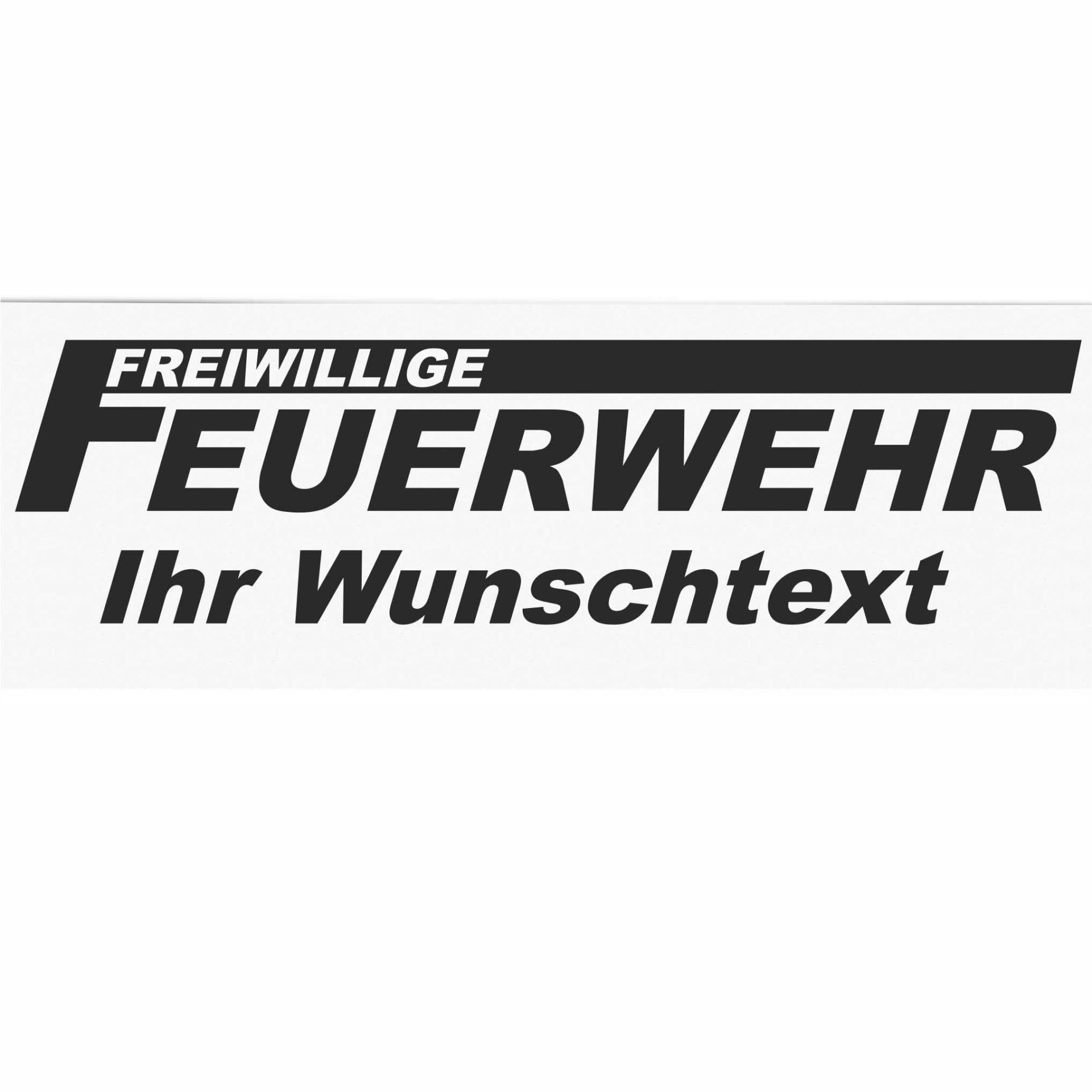 INDIGOS UG - Aufkleber - Autoaufkleber - Freiwillige Feuerwehr mit Wunschtext individuell personalisiert - schwarz 500 mm - selbstklebend - Auto, LKW, Boot, löschen - Bergen - Tuning - Heckscheibe von INDIGOS UG