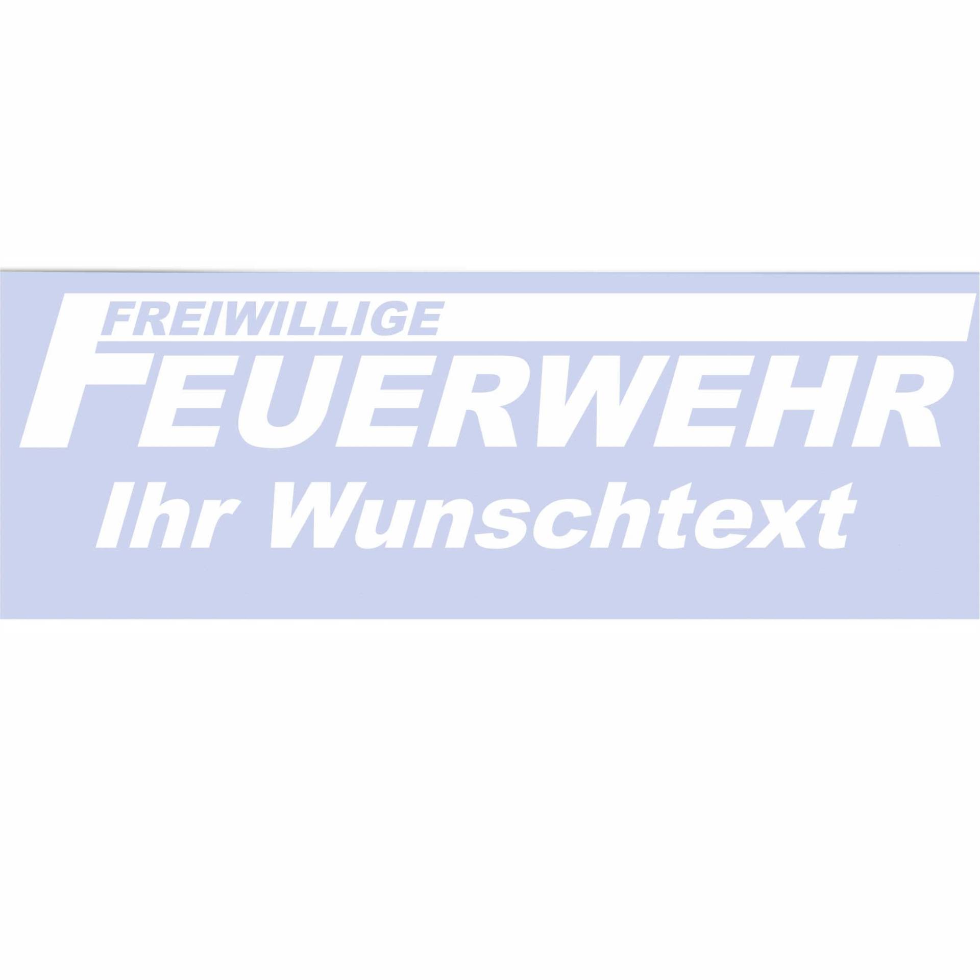 INDIGOS UG - Aufkleber - Autoaufkleber - Freiwillige Feuerwehr mit Wunschtext individuell personalisiert - weiß 300 mm - selbstklebend - Auto, LKW, Boot, löschen - Bergen - Tuning - Heckscheibe von INDIGOS UG