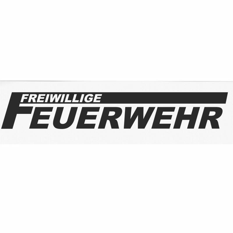 INDIGOS UG - Aufkleber - Autoaufkleber - Freiwillige Feuerwehr - schwarz 400 mm - selbstklebend - Sticker - für Auto, LKW, Boot, löschen - Bergen - Tuning - Heckscheibe von INDIGOS UG