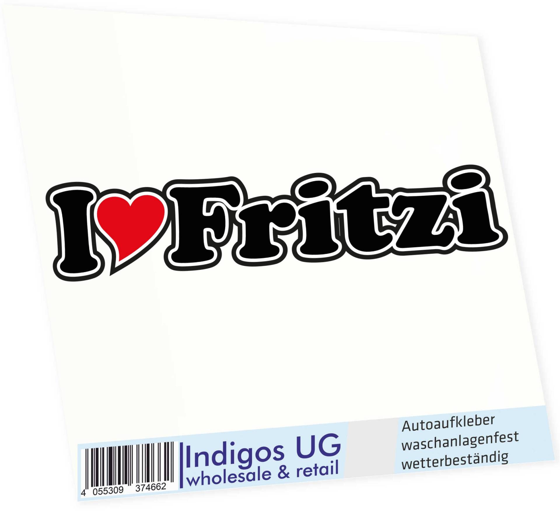 INDIGOS UG - Aufkleber - Autoaufkleber - I Love Heart - Ich Liebe mit Herz 15 cm - I Love Fritzi - Auto LKW Truck - Sticker mit Namen vom Mann Frau Kind INDIGOS UG - Aufkleber - Autoaufkleber - I Love Heart - Ich Liebe mit Herz 15 cm - I Love Fritzi - Auto LKW Truck - Sticker mit Namen vom Mann Frau Kind von INDIGOS UG