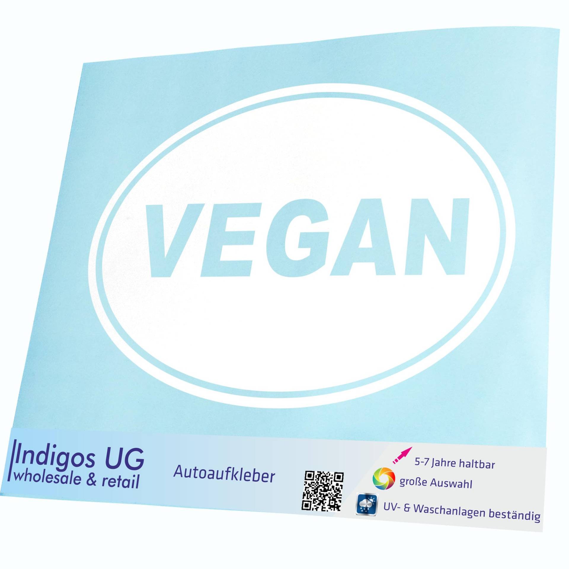 INDIGOS UG Aufkleber - Autoaufkleber - JDM - Die Cut - Auto - 180x120 mm - Vegan - weiß - Heckscheibe - Heckscheibenaufkleber - Sticker - Tuning von INDIGOS UG
