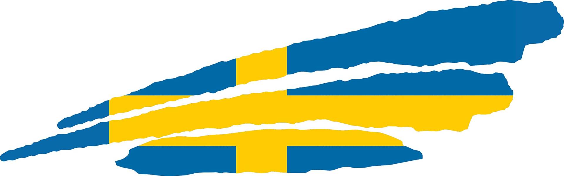 INDIGOS UG - Aufkleber - Autoaufkleber - JDM - Die Cut - Auto - Fahne Schweden - Sweden - 3 Streifen - 800x200 mm - Heckscheibe - Heckscheibenaufkleber Boot Auto Laptop Tuning Sticker LKW von INDIGOS UG