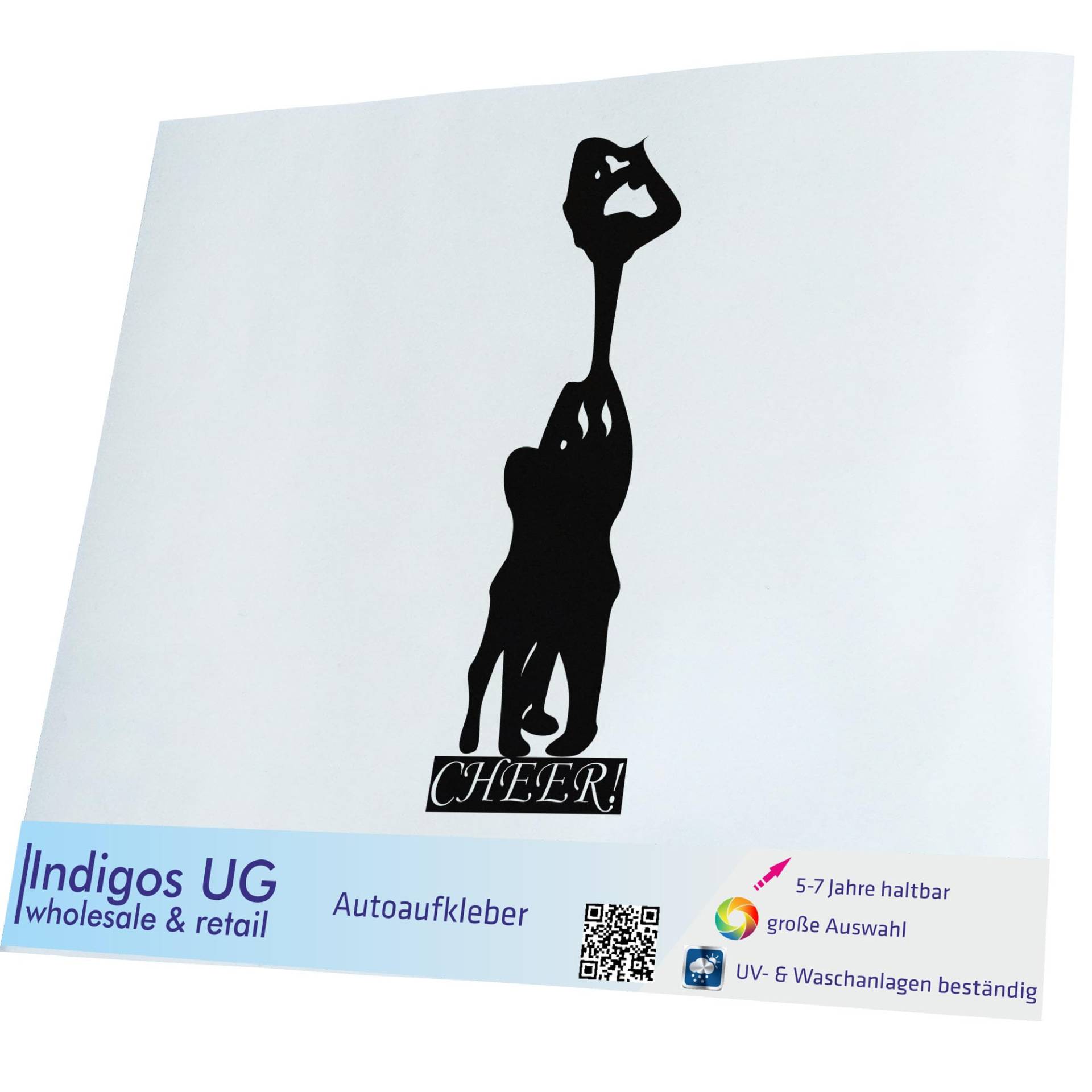INDIGOS UG Auto Aufkleber Cheerleader - schwarz - 300x1016 - konturgeschnittener Autoaufkleber ohne Hintergrund - Selbstklebender Sticker für Auto, Fenster, Bus oder LKW - UV-beständig & wetterfest INDIGOS UG Auto Aufkleber Cheerleader - schwarz - 300x1016 - konturgeschnittener Autoaufkleber ohne Hintergrund - Selbstklebender Sticker für Auto, Fenster, Bus oder LKW - UV-beständig & wetterfest von INDIGOS UG