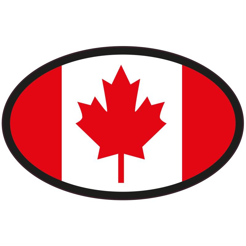 INDIGOS UG Auto Aufkleber Canadian Flag Bumper Sticker Canada 139mmX88mm von INDIGOS UG