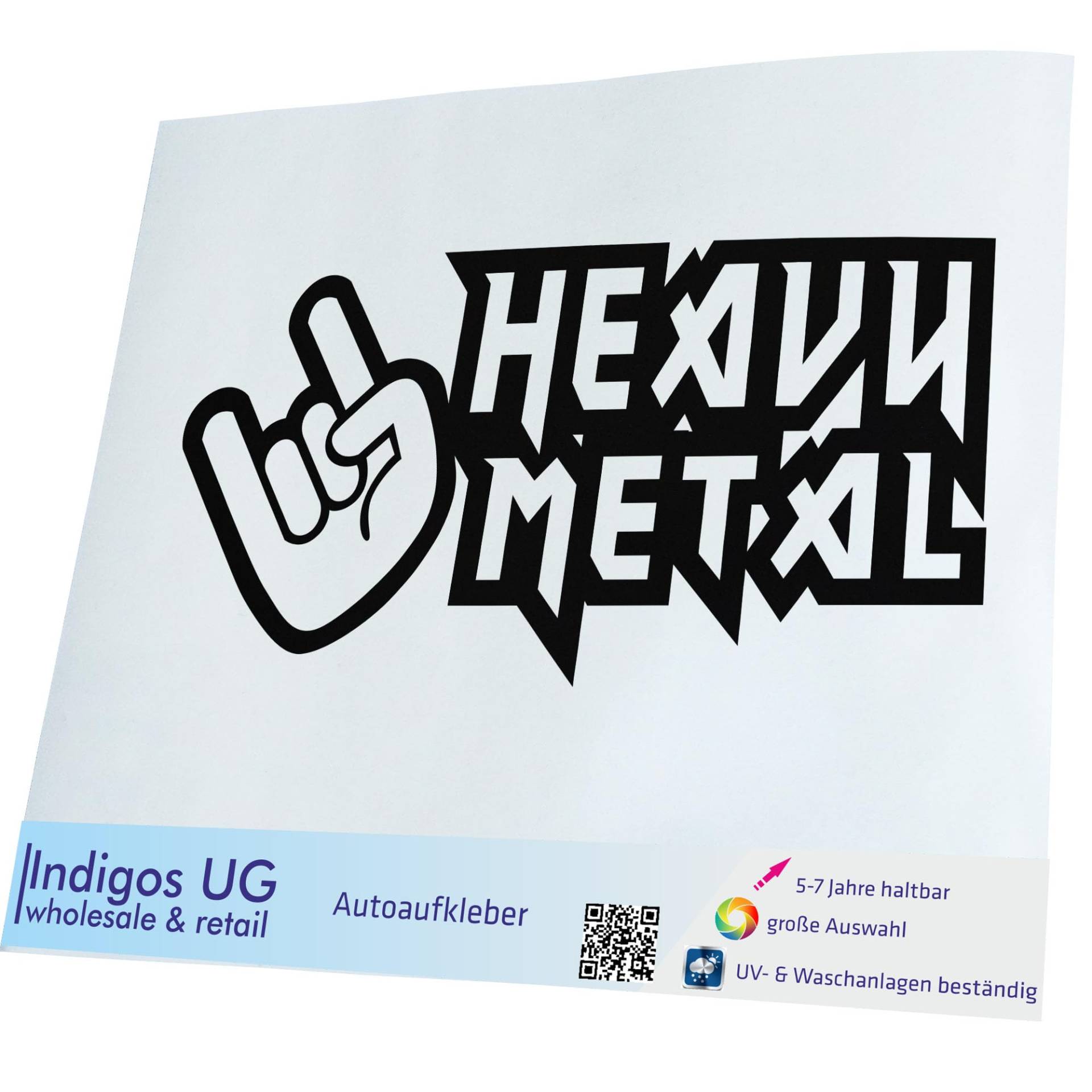 INDIGOS UG Auto Aufkleber Heavy Metal Hardcore Trash Guitar Drums - 400x190mm schwarz - Selbstklebender Sticker für Auto, Fenster, Bus oder LKW - Tuning INDIGOS UG Auto Aufkleber Heavy Metal Hardcore Trash Guitar Drums - 400x190mm schwarz - Selbstklebender Sticker für Auto, Fenster, Bus oder LKW - Tuning von INDIGOS UG