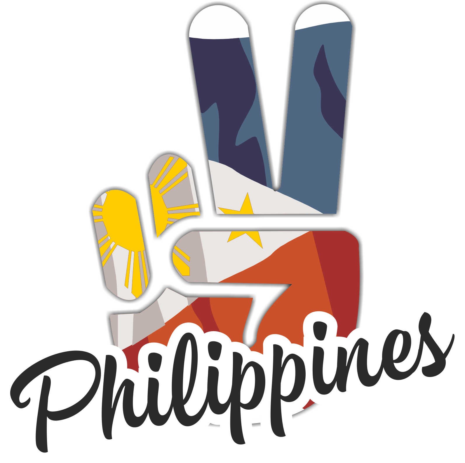 INDIGOS UG - Aufkleber - Autoaufkleber - Sticker - Philippines - Victory - Sieg - Heckscheibe, Kofferraum - 15x12 cm von INDIGOS UG