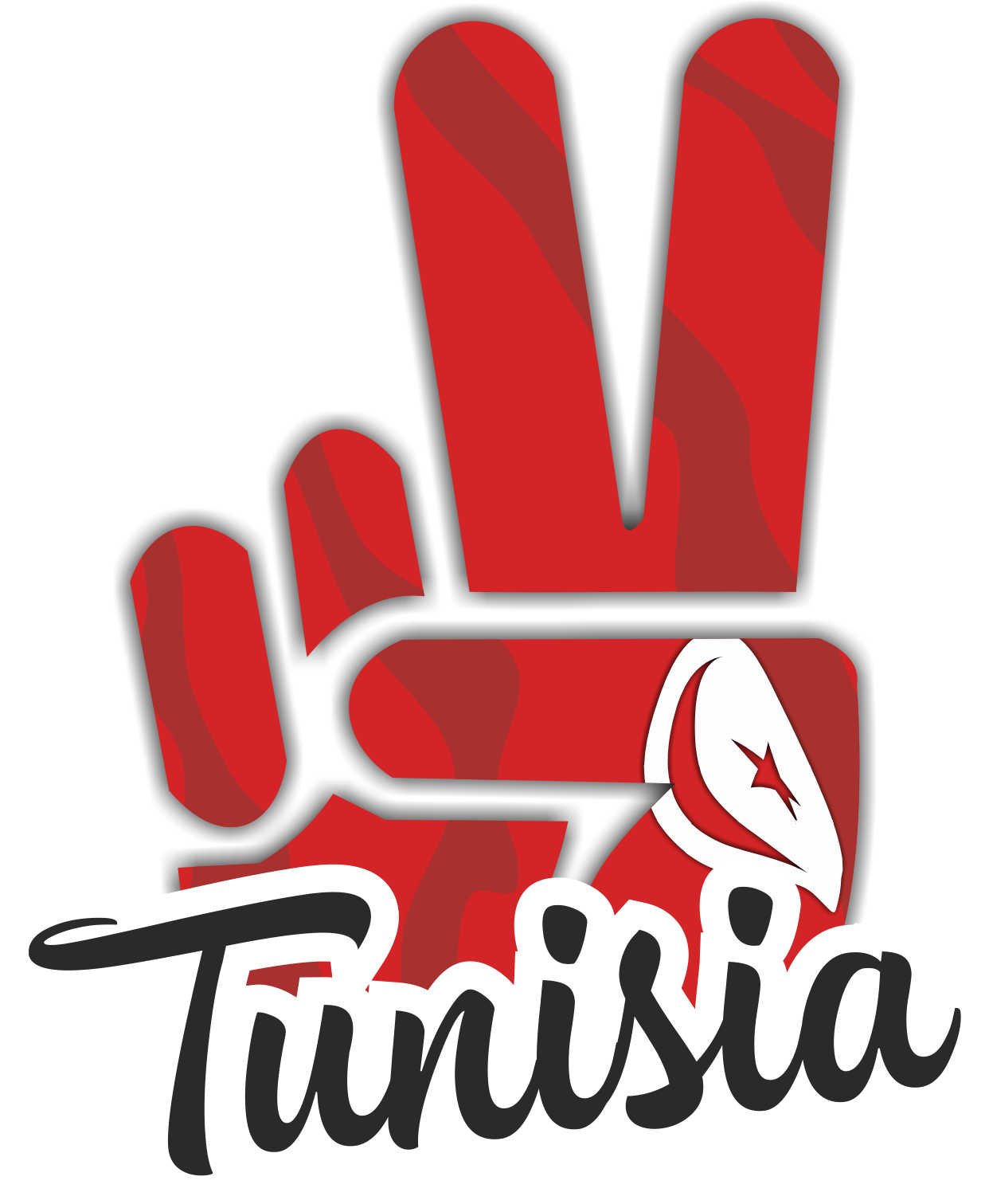 INDIGOS UG - Aufkleber - Autoaufkleber - Sticker - Tunisia - Victory - Sieg - Heckscheibe, Kofferraum - 15x12 cm von INDIGOS UG
