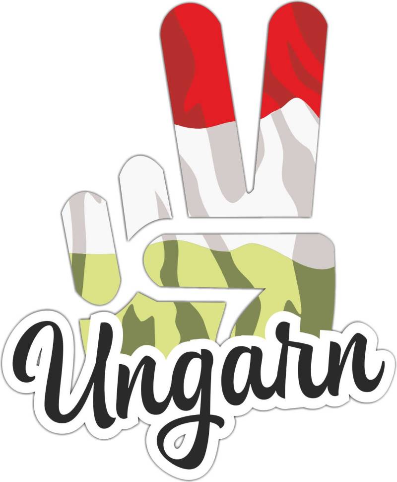 INDIGOS UG - Aufkleber - Autoaufkleber - Sticker - Ungarn - Victory - Sieg - Heckscheibe, Kofferraum - 15x12 cm von INDIGOS UG