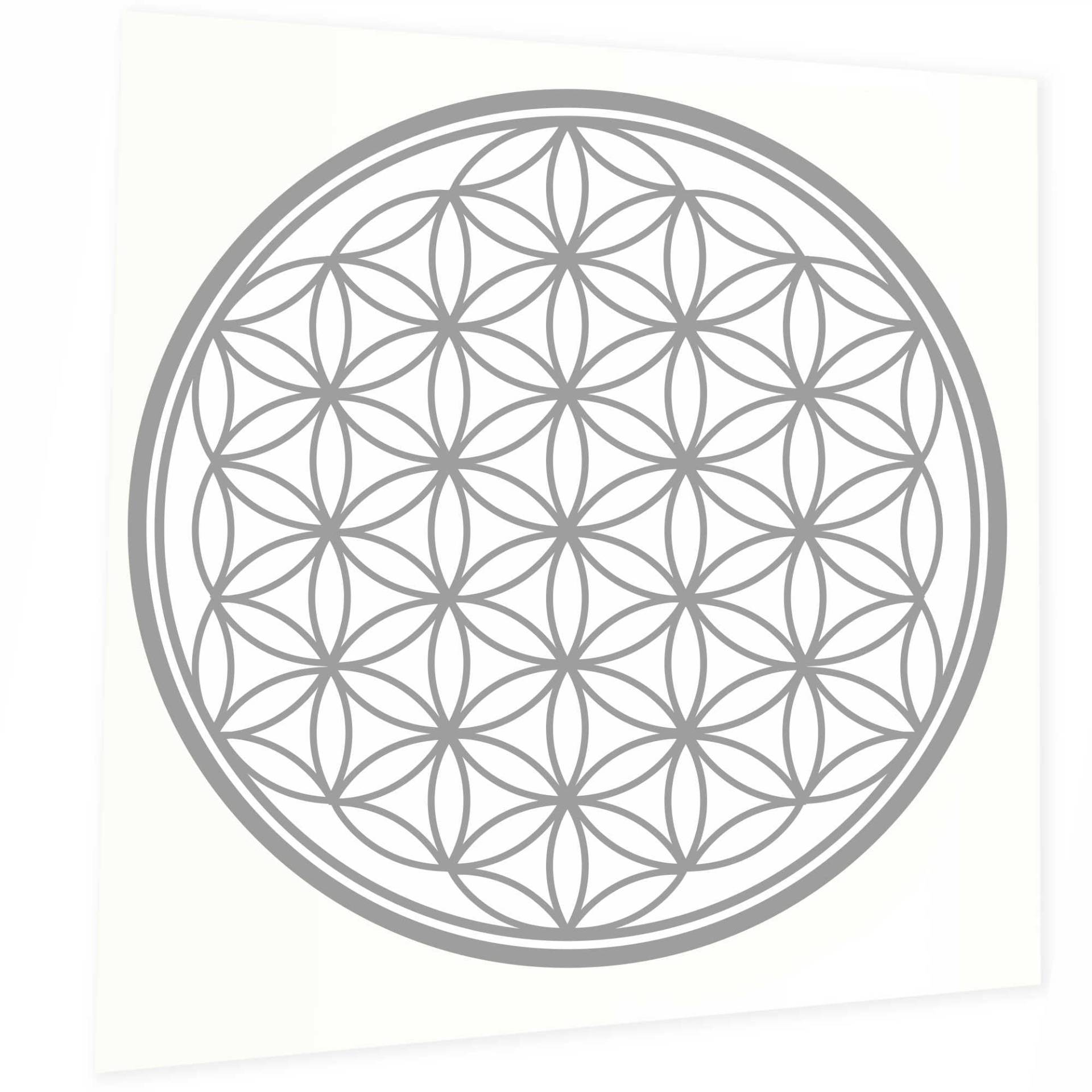INDIGOS UG Aufkleber Blume des Lebens - 300x300mm Silber - Heckscheibe - Heckscheiben Aufkleber - Sticker Tuning Boot Auto Laptop LKW INDIGOS UG Aufkleber Blume des Lebens - 300x300mm Silber - Heckscheibe - Heckscheiben Aufkleber - Sticker Tuning Boot Auto Laptop LKW von INDIGOS UG