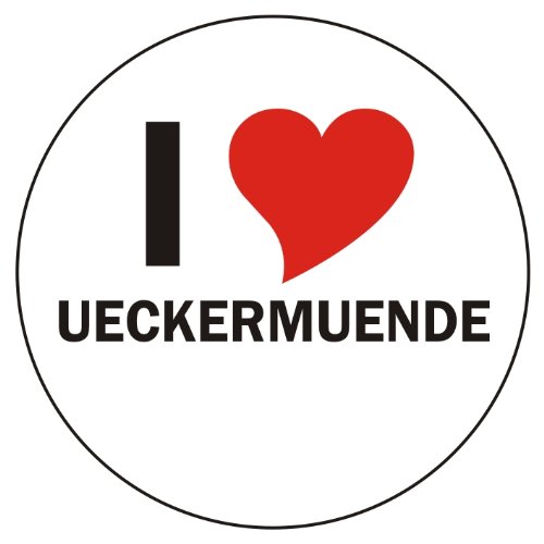 INDIGOS UG Auto Aufkleber I Love Ueckermünde 8 cm - Autoaufkleber - KFZ Sticker selbstklebend - für Motorrad, Fenster oder Heckscheibe - wetterfest & UV-beständig von INDIGOS UG