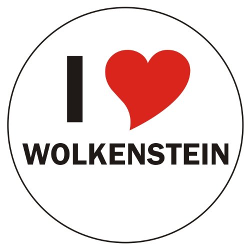 INDIGOS UG Aufkleber - Sticker - Autoaufkleber - I Love Wolkenstein - 8 cm Durchmesser rund - JDM - Die Cut - OEM - Auto - Heckscheibe - aussenklebend, rund, Auto LKW Truck Stadt von INDIGOS UG