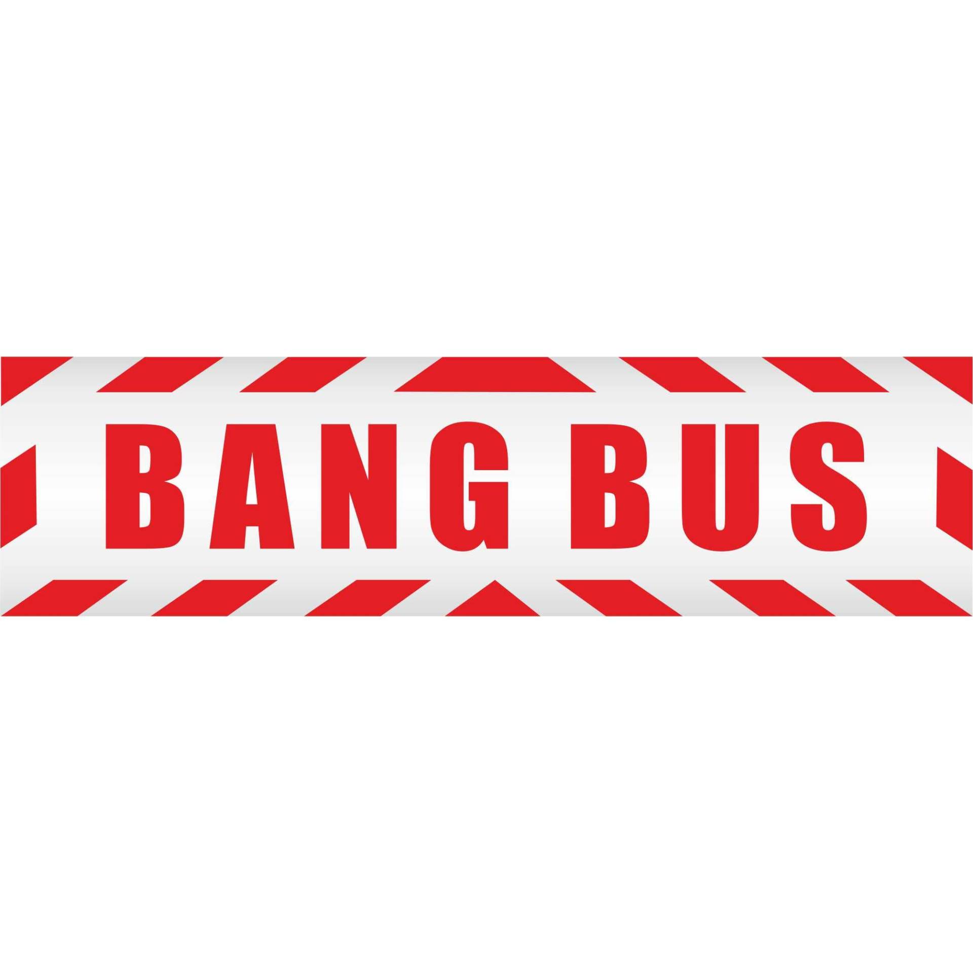 INDIGOS UG - Magnetschild Bang Bus mit Rahmen 45 x 12 cm - Magnetfolie für Auto - LKW - Truck - Baustelle - Firma von INDIGOS UG