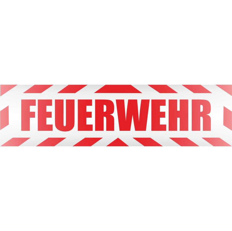 INDIGOS UG - Magnetschild Feuerwehr mit Rahmen 30 x 8 cm reflektierend - für Auto LKW Truck Transporter Baustellenfahrzeug Firmenwagen - flexibel abnehmbar und wetterfest von INDIGOS UG