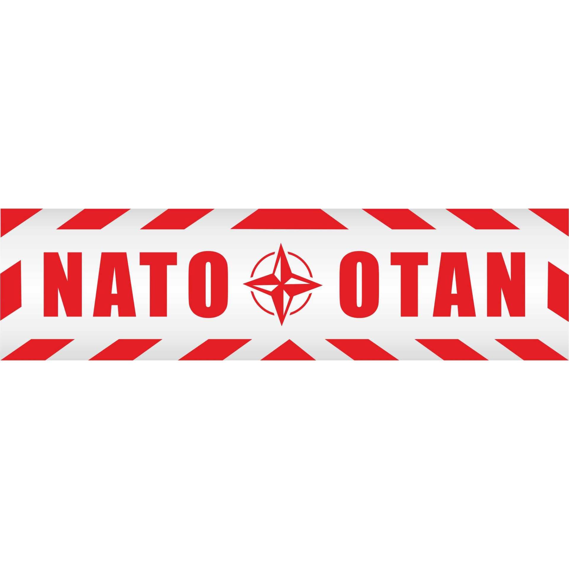 INDIGOS UG - Magnetschild NATO Otan mit Rahmen 30 x 8 cm - Magnetfolie für Auto - LKW - Truck - Baustelle - Firma von INDIGOS UG