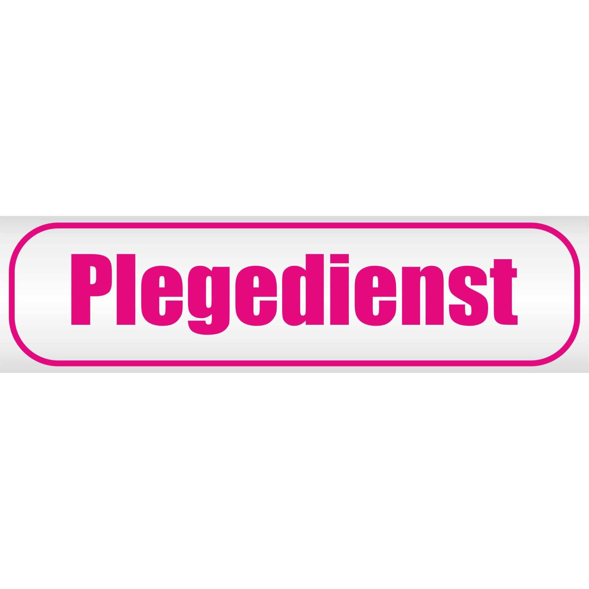 INDIGOS UG - Magnetschild Pflegedienst 30 x 8 cm pink - Magnetfolie für Auto - LKW - Truck - Baustelle - Firma von INDIGOS UG