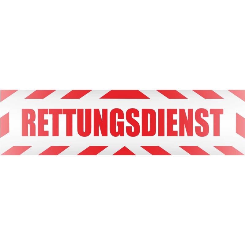 INDIGOS UG - Magnetschild Rettungsdienst mit Rahmen 30 x 8 cm reflektierend - für Auto LKW Truck Transporter Baustellenfahrzeug Firmenwagen - flexibel abnehmbar und wetterfest von INDIGOS UG