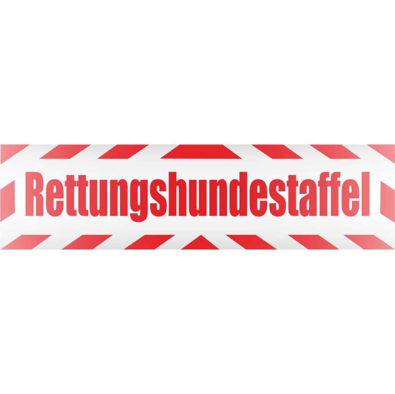 INDIGOS UG - Magnetschild Rettungshundestaffel mit Rahmen 30 x 8 cm reflektierend - für Auto LKW Truck Transporter Baustellenfahrzeug Firmenwagen - flexibel abnehmbar und wetterfest von INDIGOS UG