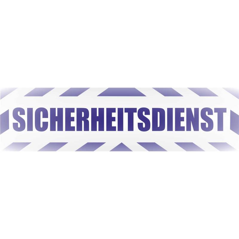 INDIGOS UG - Magnetschild SICHERHEITSDIENST mit Rahmen 45 x 12 cm blau reflektierend - für Auto LKW Truck Transporter Baustellenfahrzeug Firmenwagen - flexibel abnehmbar und wetterfest von INDIGOS UG