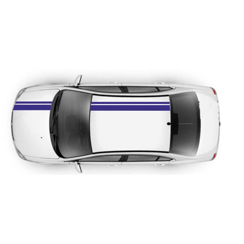 INDIGOS UG - Viperstreifen Auto - 2 Streifen - 3900 x 150 + 3900 x 50mm blau - Tuning - Carstyling - Viper - Racingstreifen - für Tuning, Autoaufkleber Autoaufkleber - Racing Design - Sportstreifen von INDIGOS UG