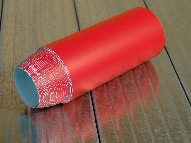 INDIGOS UG - Viperstreifen Auto Folie Oracal Streifen (klein, Rot) - 400x10cm Autoaufkleber - Racing Design - Sportstreifen - selbstklebend - Tuning Zubehör - Fahrzeug Deko - Karosseriestreifen von INDIGOS UG