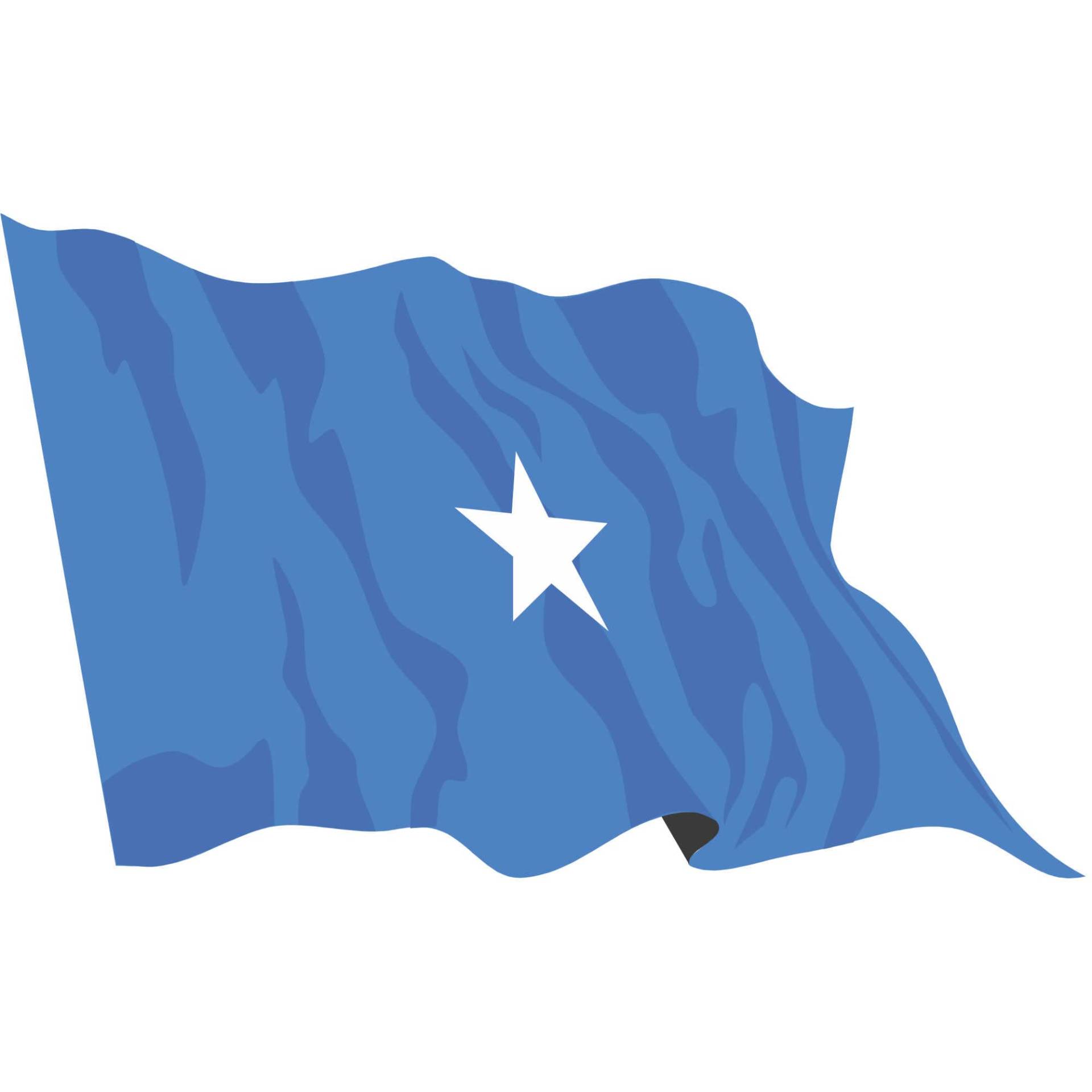 Autoaufkleber - Aufkleber Fahne A-LS159 Somalia - Somalia 10 cm farbig - bunt - wehend von INDIGOS