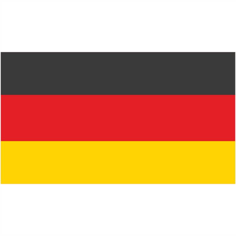 INDIGOS Autoaufkleber - Aufkleber Fahne A-LS1G Germany - Deutschland 15 cm farbig - bunt - glatt von INDIGOS