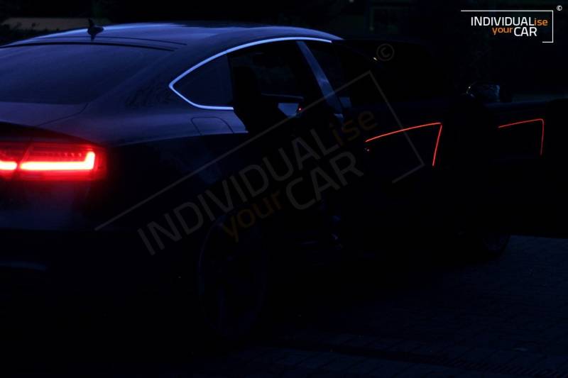 INDIVIDUALise your CAR EL Ambiente Lichtleiste Ambientebeleuchtung für A5 8T Sportback- Türen (Rot) von INDIVIDUALise your CAR