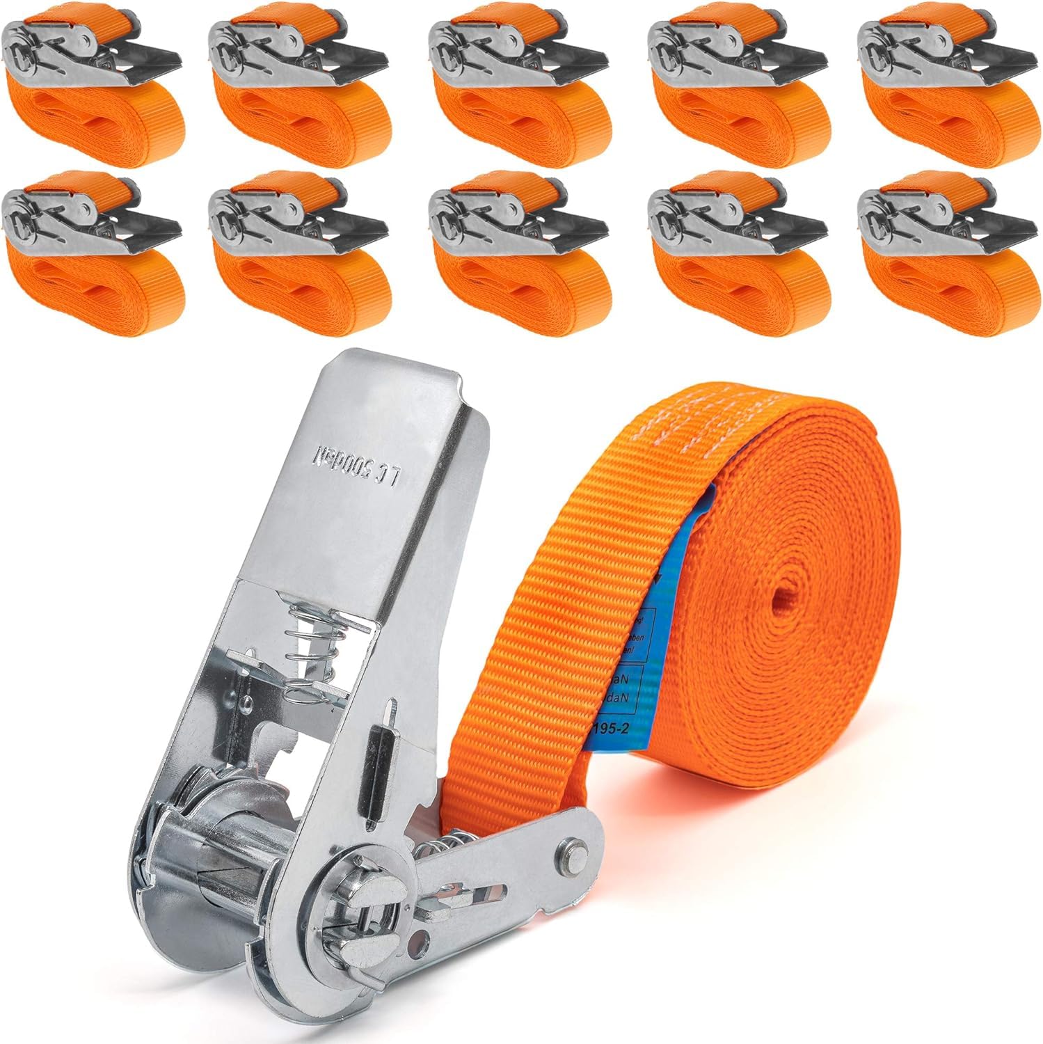 INDUSTRIE PLANET 10 Stück 800kg 4m Spanngurte mit Ratsche 1-teilig Zurrgurte Ratschengurte 25mm INDUSTRIE PLANET 10 Stück 800kg 4m Spanngurte mit Ratsche 1-teilig Zurrgurte Ratschengurte 25mm von INDUSTRIE PLANET