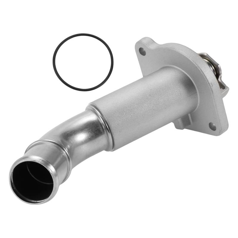 INFINAUTO Auto Thermostat Motor Kühlmittel Thermostatgehäuse Montage Nr. 12620112 für Chevrolet Trailblazer 4.2L 2002-2009 Aluminiumlegierung Silberton Langlebig von INFINAUTO