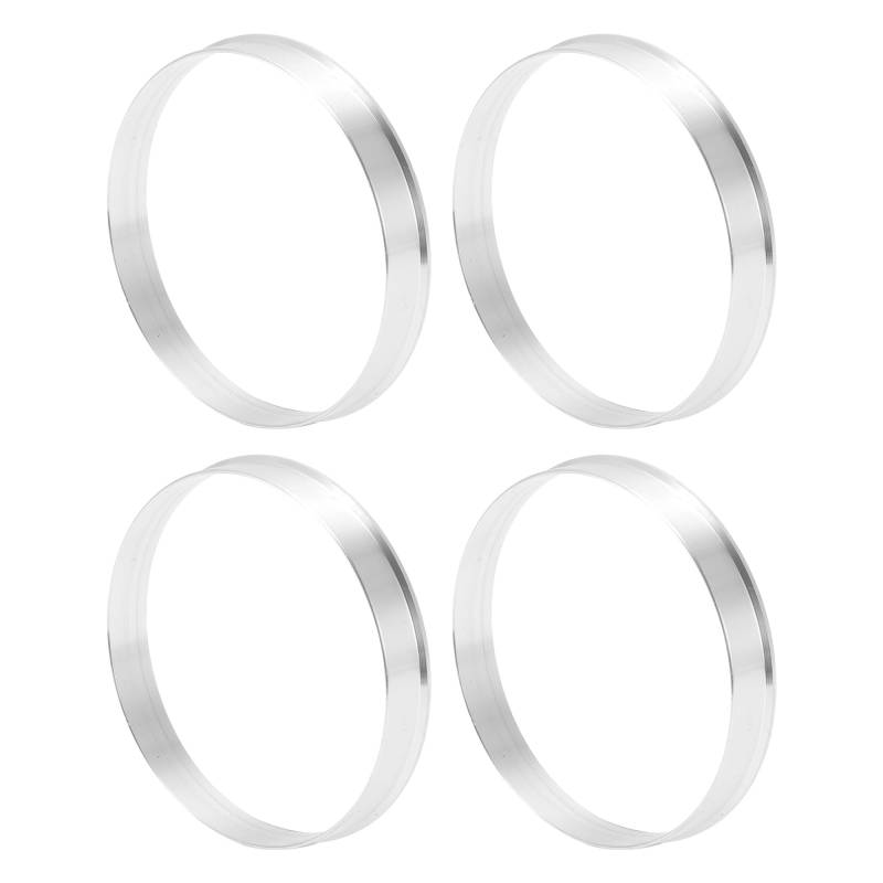 INFINAUTO Autofelgen-Naben-Zentrierringe OD 65,1 mm bis ID 63,4 mm Räderzentrumswelle Stoßdämpfende Nabenringe aus Aluminiumlegierung Silberton Langlebig von INFINAUTO