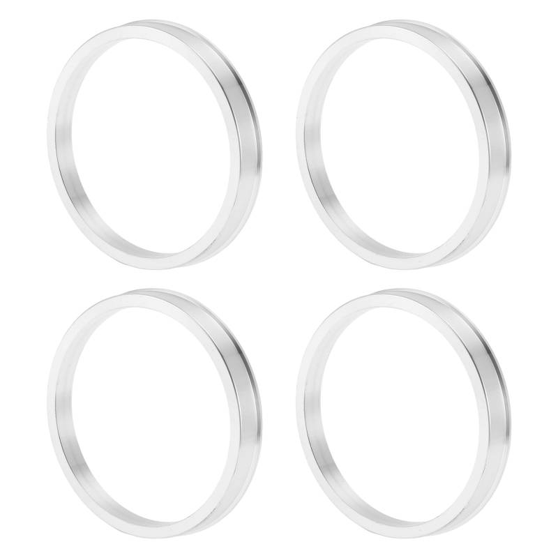 INFINAUTO Autofelgen-Naben-Zentrierringe OD 74,1 mm auf ID 66,1 mm Räderzentrumswelle Stoßdämpfende Nabenringe aus Aluminiumlegierung Silberton Langlebig von INFINAUTO