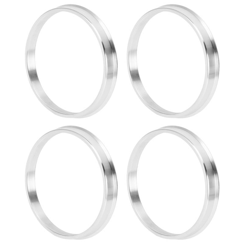 INFINAUTO Autofelgen-Naben-Zentrierringe OD 76,1 mm auf ID 71,1 mm Räderzentrumswelle Stoßdämpfende Nabenringe aus Aluminiumlegierung Silberton Langlebig von INFINAUTO