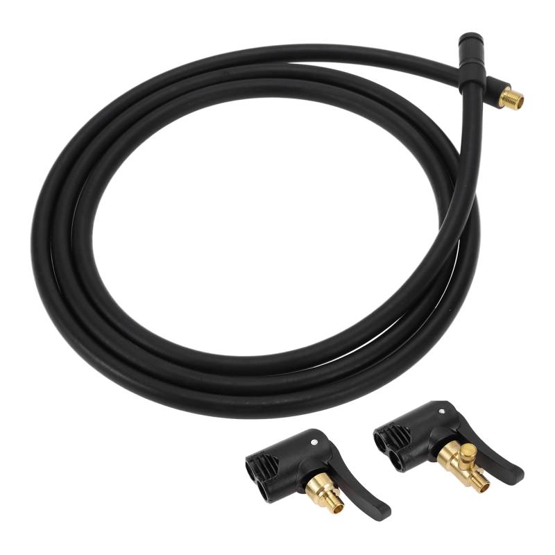 INFINAUTO Reifenfüllschlauch Autoventil Verlängerungsschlauch 62,99 Zoll 7,8 mm ID für Auto Motorrad Fahrrad Luftpumpe Adapter Reifenventil mit Luftkupplung Gummi Schwarz Langlebig von INFINAUTO