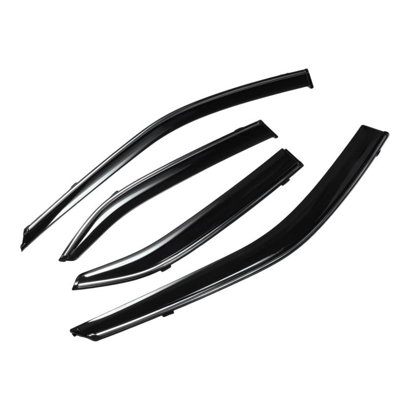 INFINAUTO Seitenfensterabweiser Seitenscheiben Windabweiser für Mitsubishi Lancer 2008 Schwarz Regenschutz Sonnenblenden Windabweiser Fensterabweiser von INFINAUTO
