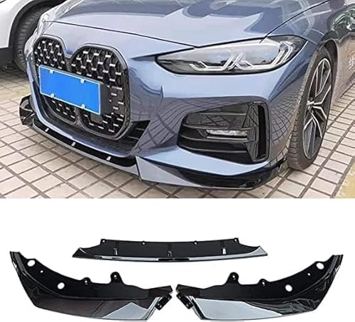 Car Front Lip Spoiler for BMW 4 Series G22 430i Coupe M 2020 2021,Car Front Lip Body Kit Protective Accessories von INGKE