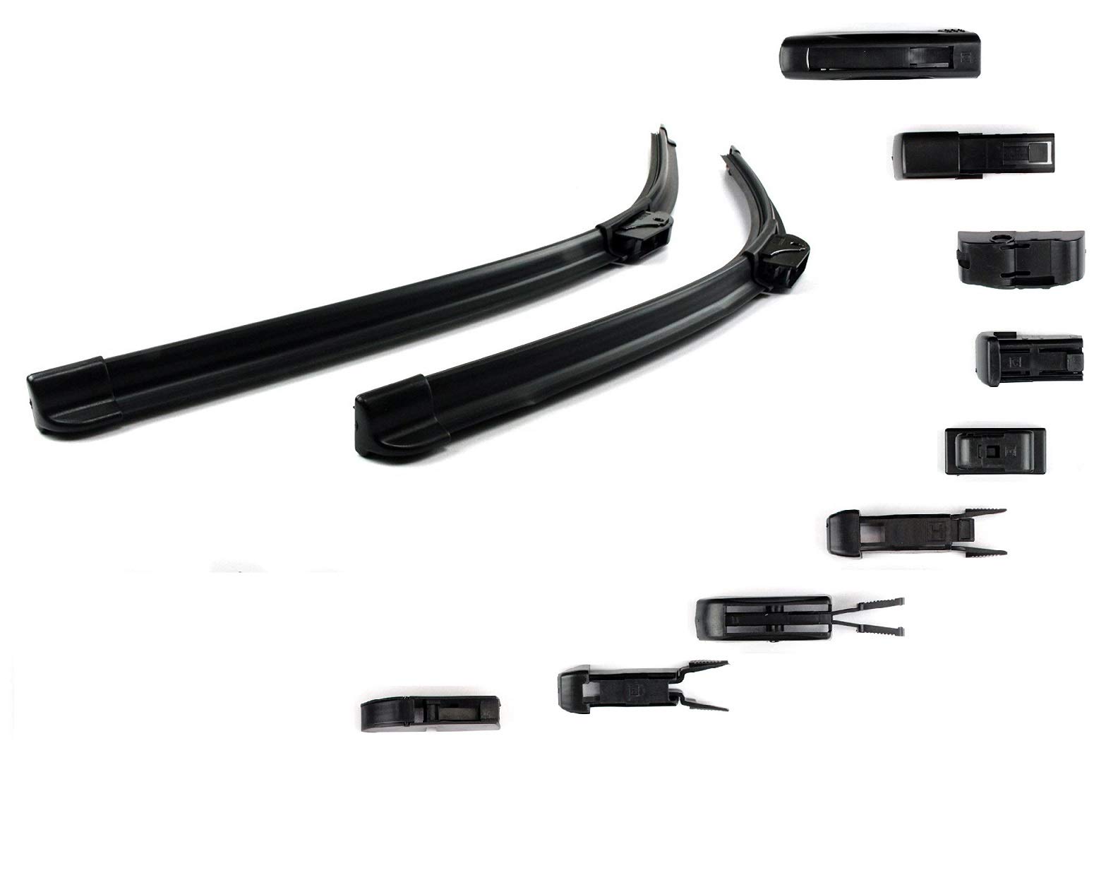 Good Wiper - mit ADAPTER - 1 Set 575/450 mm Scheibenwischer F-C4 Flachbalkenwischer Wischerblatt Scheibenwischerblatt - MULTI Line Good Wiper - mit ADAPTER - 1 Set 575/450 mm Scheibenwischer F-C4 Flachbalkenwischer Wischerblatt Scheibenwischerblatt - MULTI Line von Lupsty