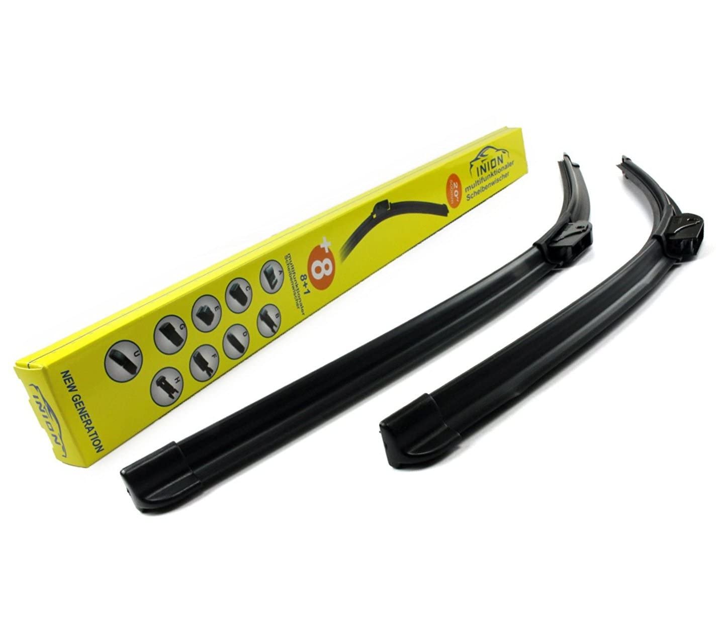 Good Wiper - mit ADAPTER - 1 Set 650/400 mm Scheibenwischer F7 Flachbalkenwischer Wischerblatt Scheibenwischerblatt - MULTI Line Good Wiper - mit ADAPTER - 1 Set 650/400 mm Scheibenwischer F7 Flachbalkenwischer Wischerblatt Scheibenwischerblatt - MULTI Line von INION Good Wiper