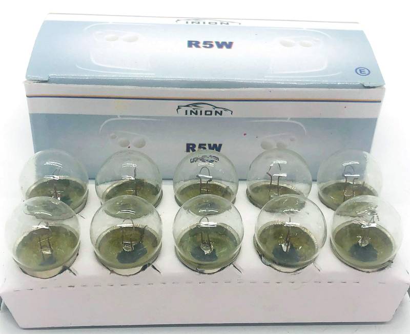 10x Stück R5W BA15S 5W 12V Glühlampe Rückleuchte Autolampen Zugelassen (R5W) von INION