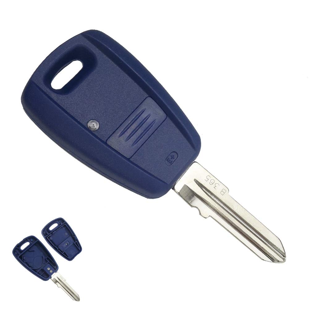 1x Ersatz Schlüsselgehäuse mit 1 Tasten Autoschlüssel Blau Schlüssel inkl. Rohlingtyp (GT15R) Fernbedienung Funkschlüssel Gehäuse - INION von INION