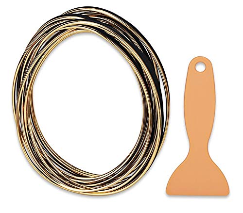 5 Meter (1,59€ / meter) Auto Innenraum Zierleiste Streifen Trim Strip Molding Flexibel metallischen Glanz 101814 sarachen INION (GOLD) von INION