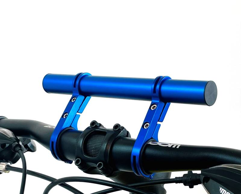 BLAU Fahrrad Extender 20cm Erweiterung Stauraum am Lenker für Taschenlampe Telefone GPS-Geräte usw. - INION von INION