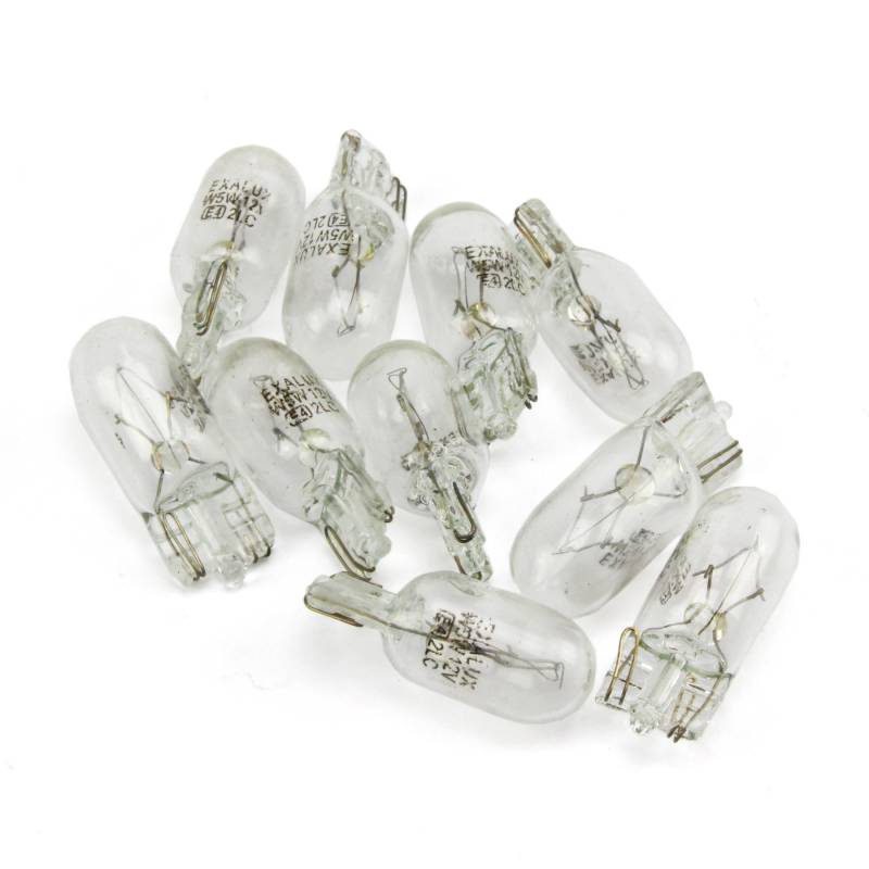 INION 10 Stück-Set - KFZ Beleuchtung PROFIPRODUKT Glassockel Halogen 12V Autolampen (10x W5W) von INION