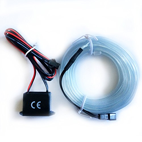 INION® 3m +1x Inverter Cristal Blau ☀ EL - AMBIENTENBELEUCHTUNG ☀ mit 12Volt Inverter/Adapter Innovativer und einzigartiger EL-Stripe nach Wahl. Lichtleisten Strip Band Licht Beleuchtung für moderner Innenraumbeleuchtung. Eine hochwertige und edle Optik (3m + 1x Inverter, Cristal Blau) von INION