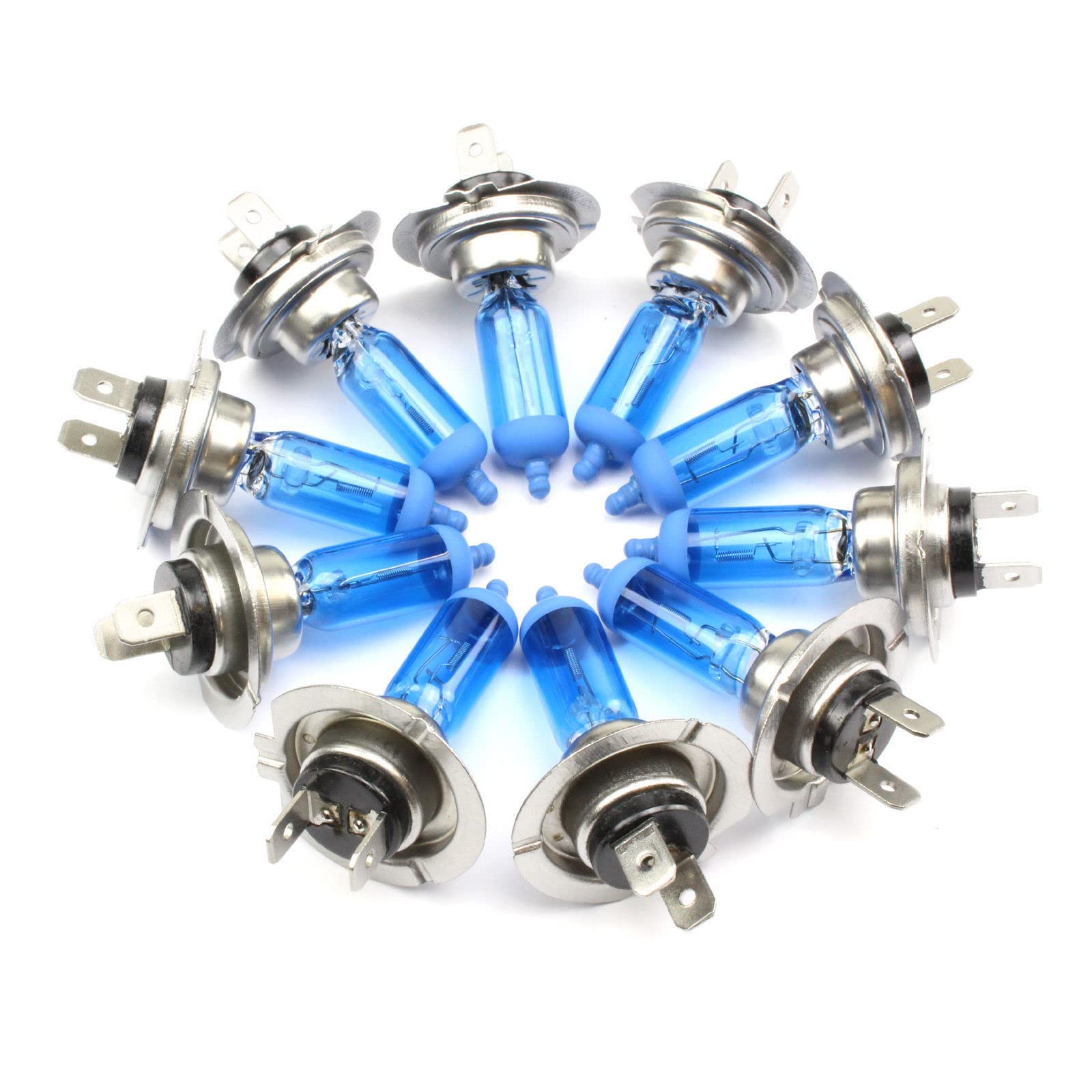 INION - SET- 10x Stück H7 55W PX26D 12Volt UV-Kristallglas mit GAS - XENON OPTIK Halogen Lampen Long Life Birnen Super White von INION