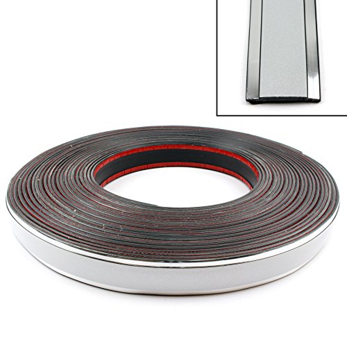 INION ® Zierleiste / Leiste / Kantenschutz / Chrom Schwarz Matt / U-Profil / in verschiedenen Dicken und Größen / Selbstklebend (36 mm A047, 3 m / 300 cm) von INION