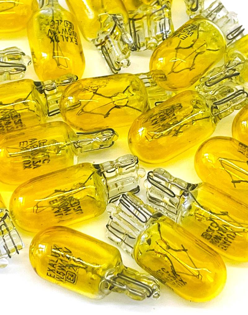 GELB - 10x Stück – W5W - T10-12V - 5W - W2.1x9.5d Glühlampe Glühbirne Soffitte Autolampen - INION von INION