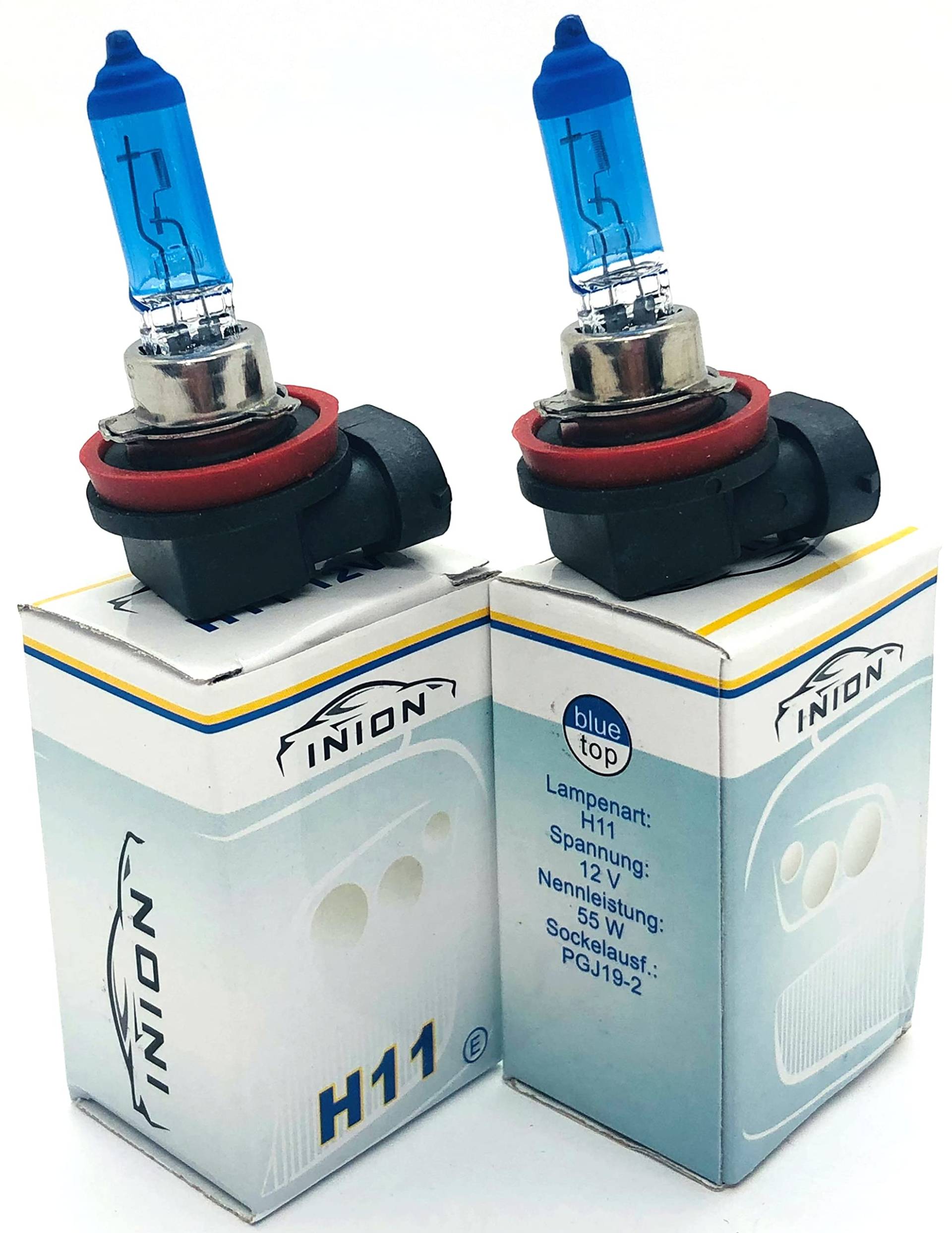 INION H1 H3 H4 H7 H8 H11 9005 9006 HB3 HB4 Xenon Look Lampen zur Auswhl 6000 Kelvin Xenon Look E - Prüfzeichen StVO Zugelassen (H11 12V 55W) von INION