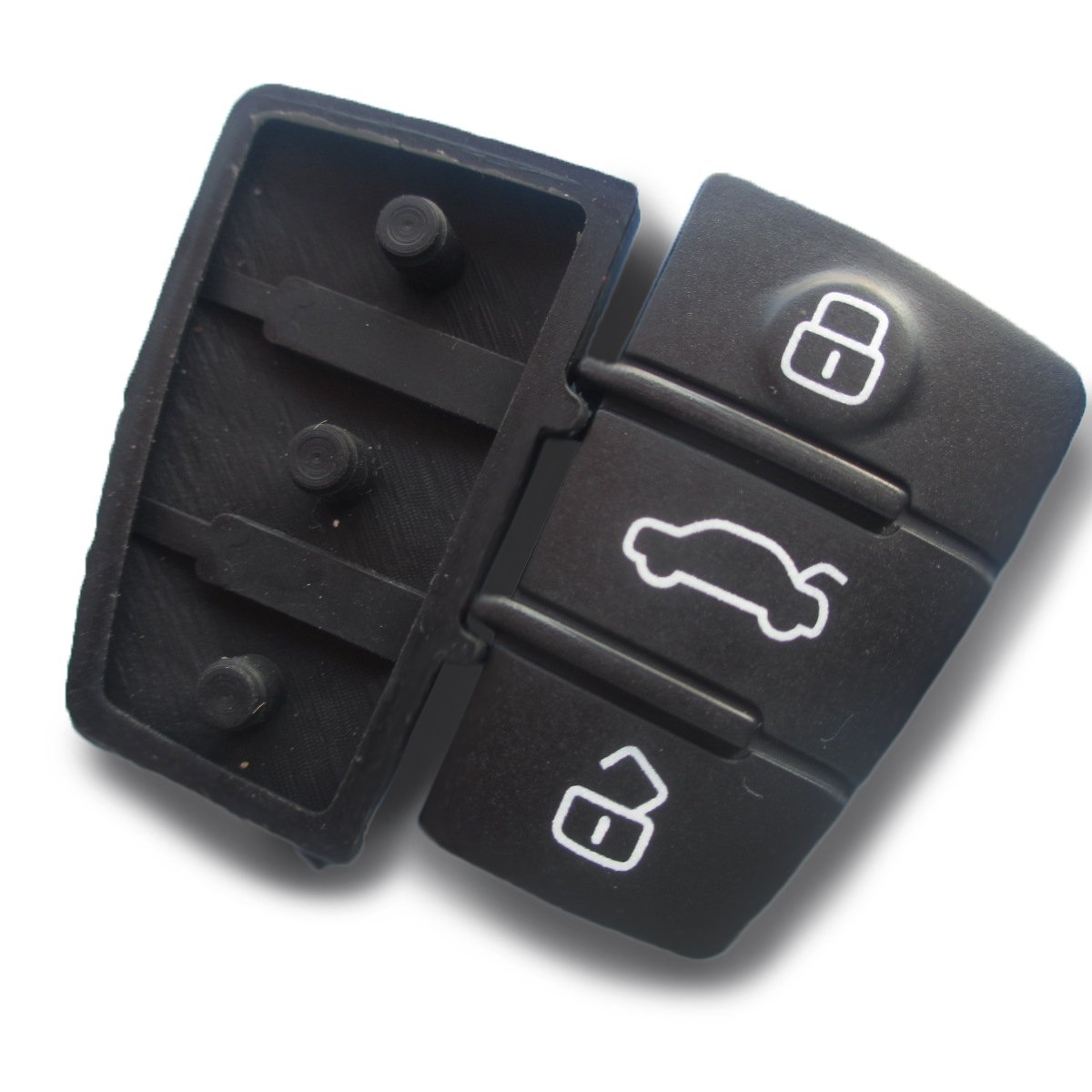 Inion - Ersatz Gummipad mit 3 Tasten ERSATZTASTE für Auto Schlüssel Tastenfeld Gummitasten kompatibel mit Audi und SEAT von INION