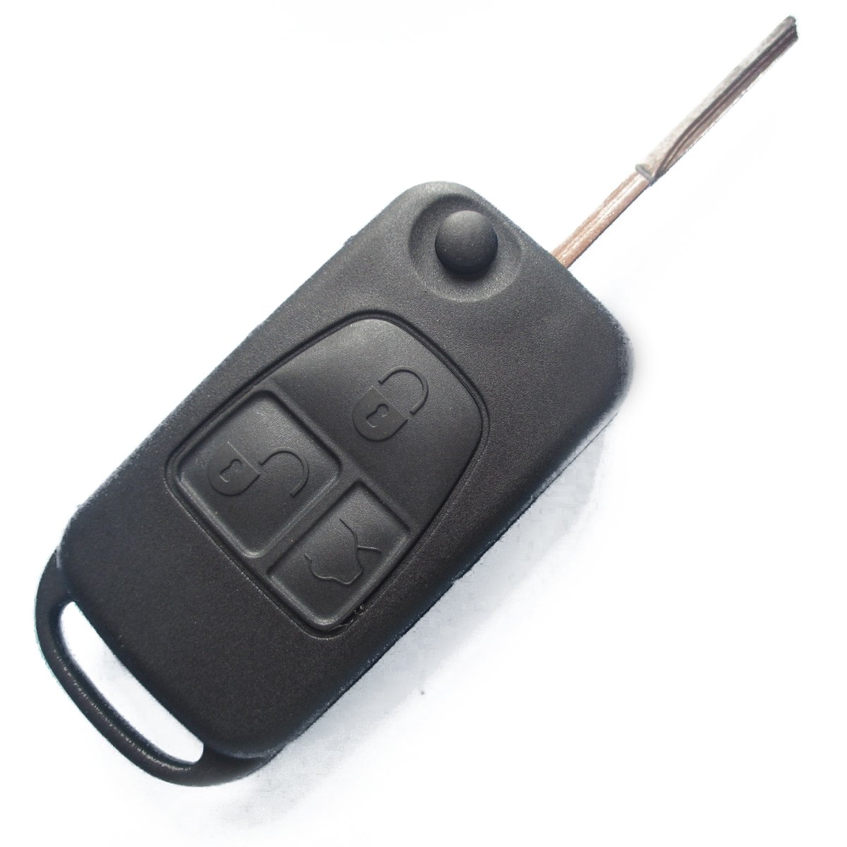 Inion Ersatz Schlüsselgehäuse mit 3 Tasten Autoschlüssel Klappschlüssel Schlüssel mit Rohlingtyp HU44 Fernbedienung Funkschlüssel Gehäuse ohne Elektronik MB (KS06no) von INION