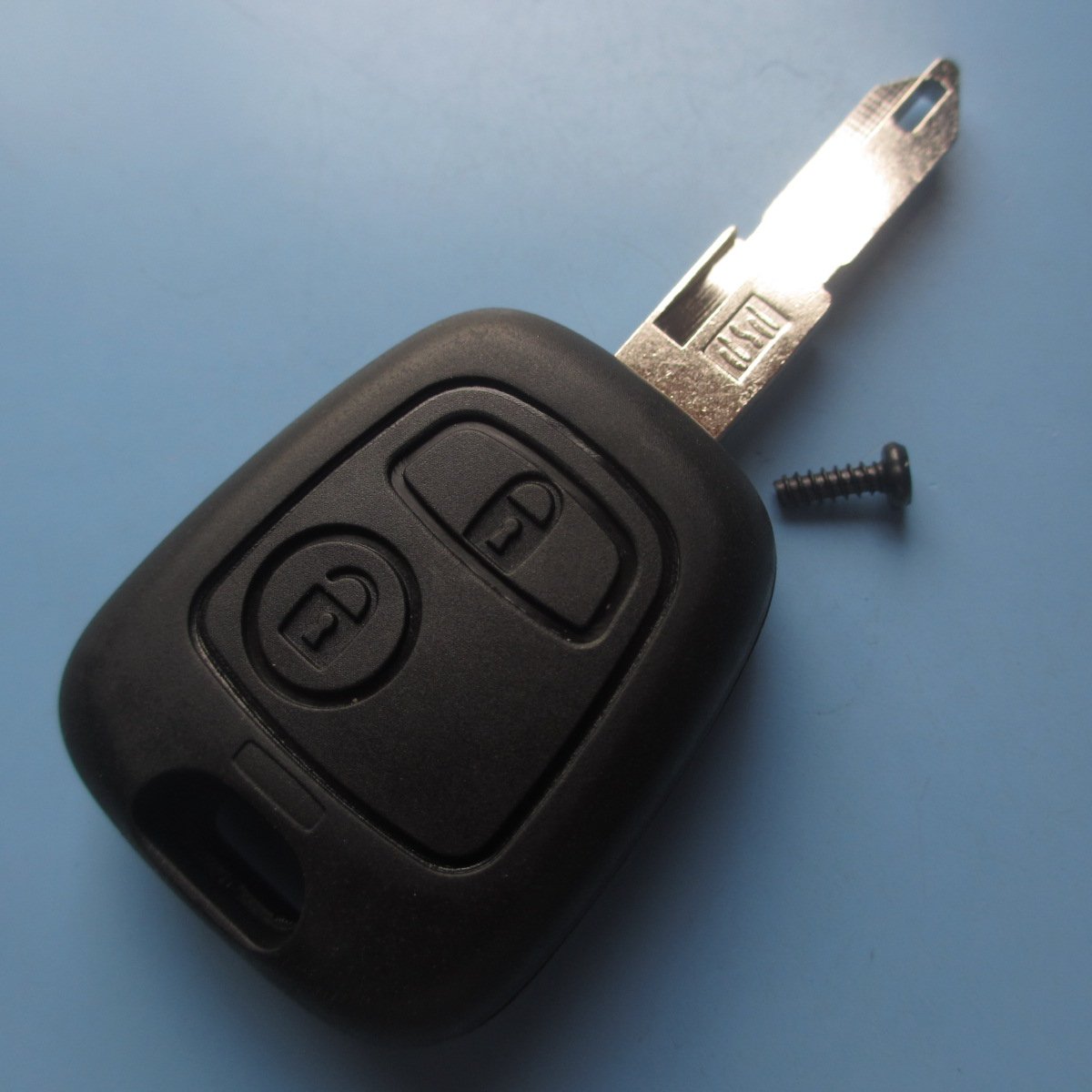 PeugeotKS24 - Ersatz Schlüsselgehäuse mit 2 Tasten Autoschlüssel Schlüssel Rohlingtyp (NE) Fernbedienung Gehäuse INION (für Citroën und Peugeot (KS24) von INION